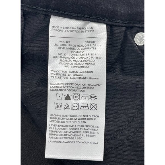 Levi's Women's Black Mid Rise Skinny Leg 5 Pocket Denim Jeans Size 37X30 - Picture 8 of 15